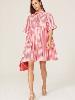 Julia Stripe Swing Shirtdress